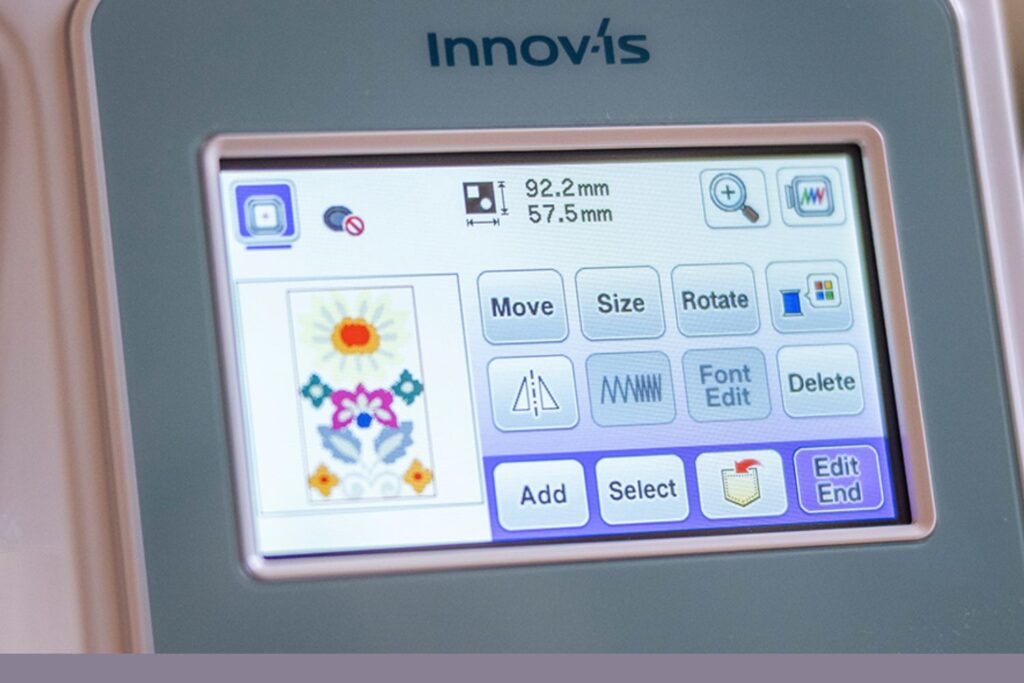Brother Innovis M340e ecran